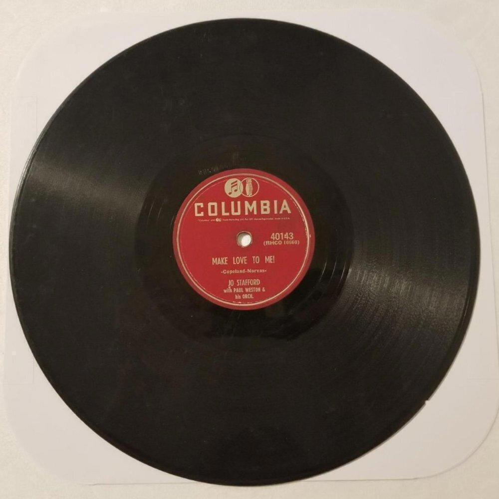 3/$25 Jo Stafford 78 RPM Make Love to Me! / Adi-Adios Amigo Columbia 40143